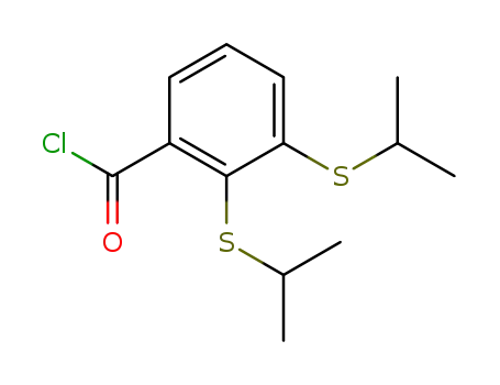 Molecular Structure of 911649-50-8 (2,3-di(isopropylmercapto)benzoic acid chloride)