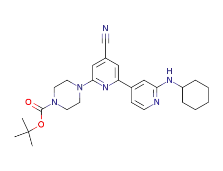 4-(4-cyano-2'-cyclohexylamino-[2,4']bipyridinyl-6-yl)-piperazine-1-carboxylic acid tert-butyl ester
