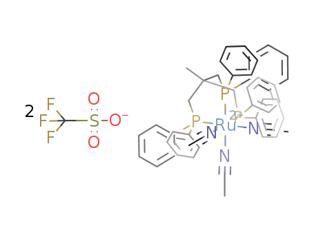 Molecular Structure of 103500-16-9 (acetonitrile,[3-diphenylphosphanyl-2-(diphenylphosphanylmethyl)-2-methyl-propyl]-diphenyl-phosphane,ruthenium(+2) cation,trifluoromethanesulfonate)