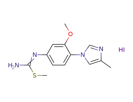 methyl N'-3-methoxy-4-(4-methyl-1H-imidazol-1-yl)phenylcarbamimidothioate monohydroiodide