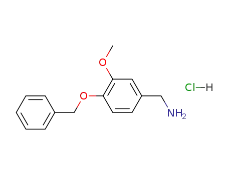 Molecular Structure of 100955-81-5 (Benzenemethanamine, 3-methoxy-4-(phenylmethoxy)-, hydrochloride)