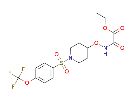 N-[1-(4-trifluoromethoxybenzenesulfonyl)piperidin-4-yloxy]oxalamic acid ethyl ester