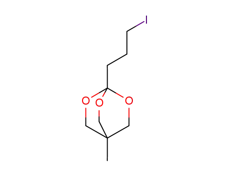 Molecular Structure of 74900-28-0 (2,6,7-Trioxabicyclo[2.2.2]octane, 1-(3-iodopropyl)-4-methyl-)