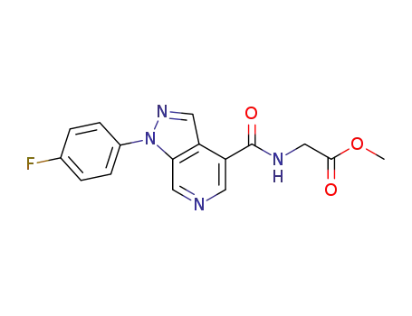 {[1-(4-fluorophenyl)-1H-pyrazolo[3,4-c]pyridine-4-carbonyl]-amino}-acetic acid methyl ester