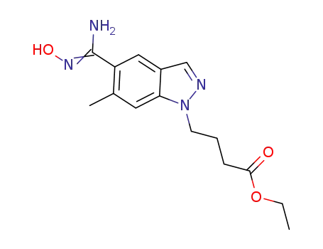 ethyl 4-{5-[(hydroxyamino)(imino)methyl]-6-methyl-1H-indazol-1-yl}butanoate