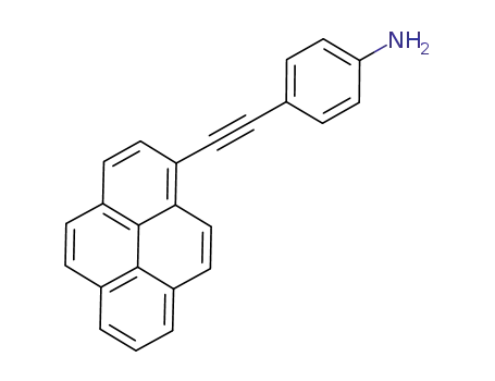 Molecular Structure of 880081-83-4 (Benzenamine, 4-(1-pyrenylethynyl)-)