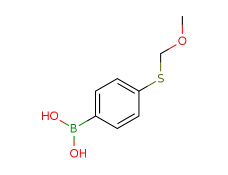 Molecular Structure of 1072952-17-0 (4-(Methoxymethylthio)phenylboronic acid)