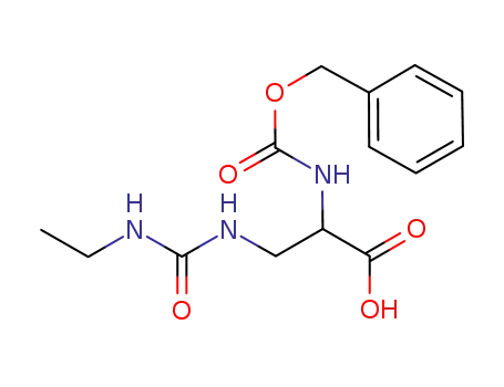 Molecular Structure of 1182348-93-1 (rac-2-benzyloxycarbonylamino-3-(3-ethylureido)-propionic acid)