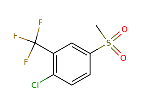 Molecular Structure of 4163-81-9 (2-CHLORO-5-(METHYLSULFONYL)BENZOTRIFLUORIDE)