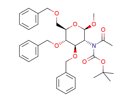methyl 2-[N-acetyl-N-(tert-butoxycarbonyl)amino]-3,4,6-tri-O-benzyl-2-deoxy-β-D-glucopyranoside