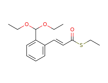 Molecular Structure of 1258512-18-3 ((E)-S-ethyl 3-(2-(diethoxymethyl)phenyl)prop-2-enethioate)