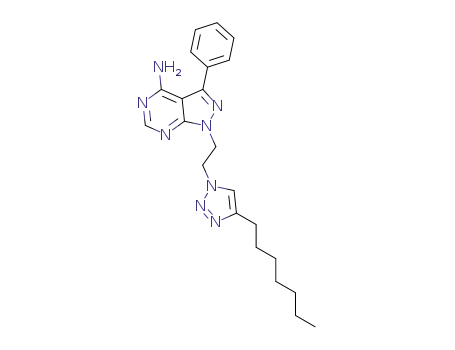 1-(2-(4-heptyl-1H-1,2,3-triazol-1-yl)ethyl)-3-phenyl-1H-pyrazolo[3,4-d]pyrimidin-4-amine