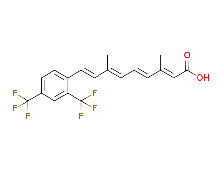 Molecular Structure of 1269259-72-4 ((2E,4E,6E,8E)-9-(2,4-bis(trifluoromethyl)phenyl)-3,7-dimethylnona-2,4,6,8-tetraenoic acid)