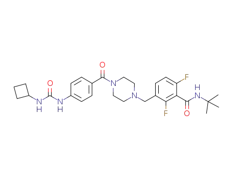 N-tert-butyl-3-((4-(4-(3-cyclobutylureido)benzoyl)piperazin-1-yl)methyl)-2,6-difluorobenzamide