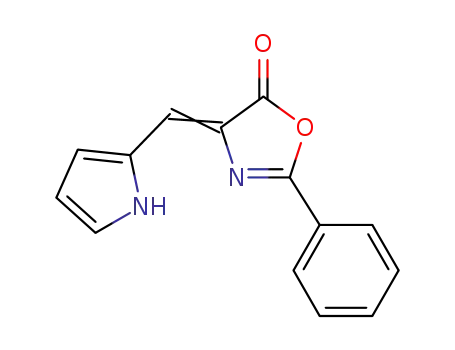 Molecular Structure of 92060-61-2 (4-{(1H-pyrrol-2-yl)methylene}-2-phenyloxazol-5(4H)-one)