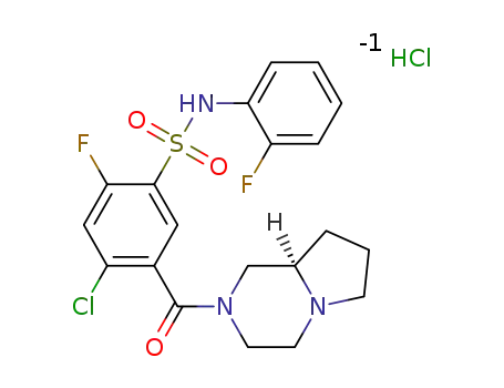 4-chloro-2-fluoro-N-(2-fluorophenyl)-5-[(8aR)-hexahydropyrrolo[1,2-a]pyrazin-2(1H)-ylcarbonyl]benzenesulfonamide hydrochloride