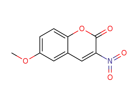 Molecular Structure of 88184-85-4 (2H-1-Benzopyran-2-one, 6-methoxy-3-nitro-)