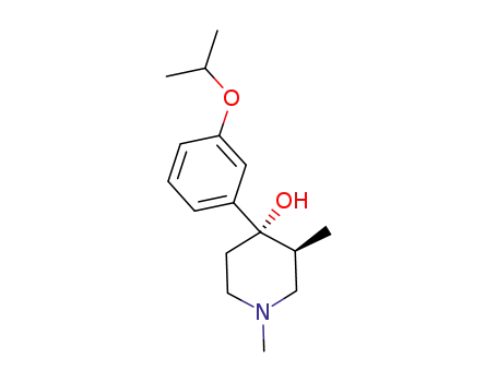 Molecular Structure of 172376-39-5 ((3R,4S)-4-(3-isopropoxyphenyl)-1,3-dimethyl-piperidin-4-ol)
