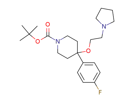 4-(4-fluorophenyl)-4-(2-pyrrolidin-1-yl-ethoxy)-piperidine-1-carboxylic acid tert-butyl ester