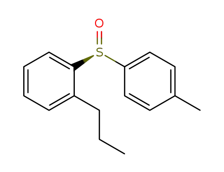 Molecular Structure of 835626-63-6 (Benzene, 1-[(S)-(4-methylphenyl)sulfinyl]-2-propyl-)