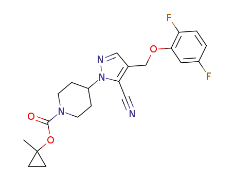 1-methylcyclopropyl 4-{5-cyano-4-[(2,5-difluorophenoxy)methyl]-1H-pyrazol-1-yl}piperidine-1-carboxylate