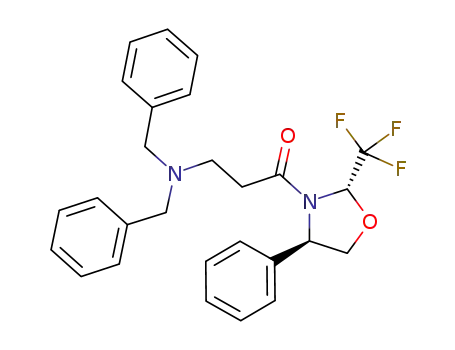 (2S,4R)-2-trifluoromethyl-4-phenyl-3-(3-(N,N-dibenzylamino)propanoyl)oxazolidine