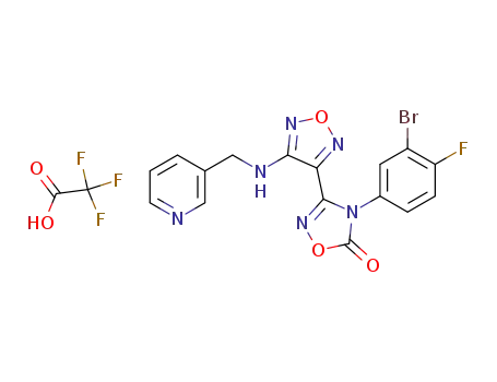4-(3-bromo-4-fluorophenyl)-3-{4-[(pyridin-3-ylmethyl)amino]-1,2,5-oxadiazol-3-yl}-1,2,4-oxadiazol-5(4H)-one trifluoroacetate