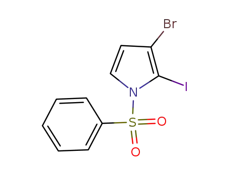 N-benzenesulfonyl-3-bromo-2-iodopyrrole