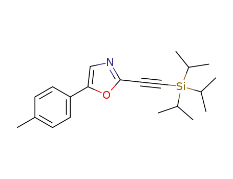 Molecular Structure of 1226890-13-6 (5-(4-methylphenyl)-2-[(triisopropylsilyl)ethynyl]oxazole)