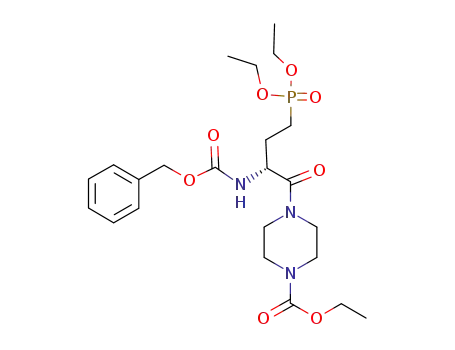 4-[(R)-2-benzyloxycarbonylamino-4-(diethoxy-phosphoryl)-butyryl]-piperazine-1-carboxylic acid ethyl ester