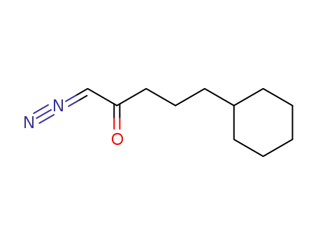 Molecular Structure of 110604-56-3 (2-Pentanone, 5-cyclohexyl-1-diazo-)