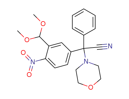 (3-dimethoxymethyl-4-nitro-phenyl)-morpholin-4-yl-phenyl-acetonitrile