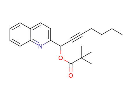 1-(quinolin-2-yl)hept-2-ynyl pivalate