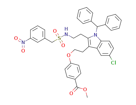 methyl 4-{2-[5-chloro-1-(diphenylmethyl)-2-(2-{[(3-nitrobenzyl)sulfonyl]amino}ethyl)-1H-indol-3-yl]ethoxy}benzoate
