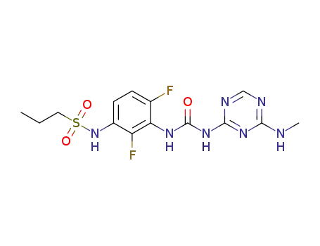 N-(2,4-difluoro-3-(3-(4-(methylamino)-1,3,5-triazin-2-yl)ureido)phenyl)propane-1-sulfonamide