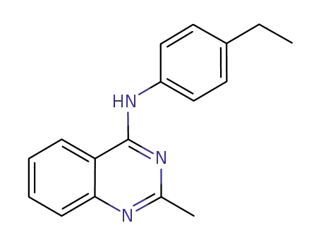 Molecular Structure of 827031-13-0 (4-Quinazolinamine, N-(4-ethylphenyl)-2-methyl-)