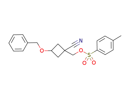 Molecular Structure of 1181816-15-8 ((3-(benzyloxy)-1-cyanocyclobutyl)Methyl 4-Methylbenzenesulfonate)