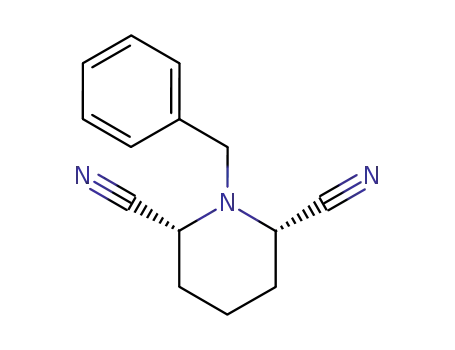 Molecular Structure of 106006-86-4 (CIS-1-BENZYL-2,6-DICYANOPIPERIDINE)