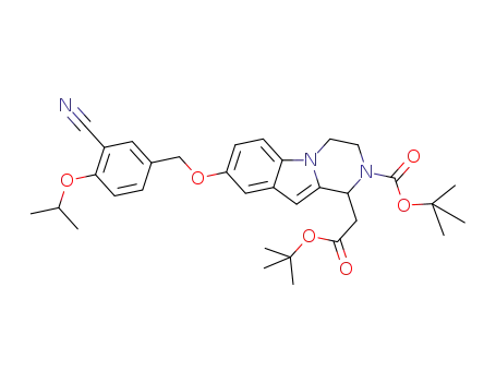 tert-butyl 1-(2-tert-butoxy-2-oxoethyl)-8-(3-cyano-4-isopropoxybenzyloxy)-3,4-dihydropyrazino[1,2-a]indole-2(1H)-carboxylate