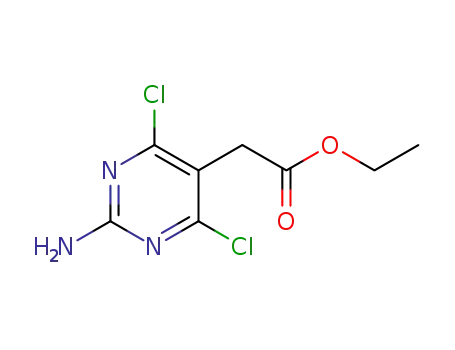 Molecular Structure of 848694-76-8 (ethyl 2-(2-amino-4,6-dichloropyrimidin-5-yl)acetate)
