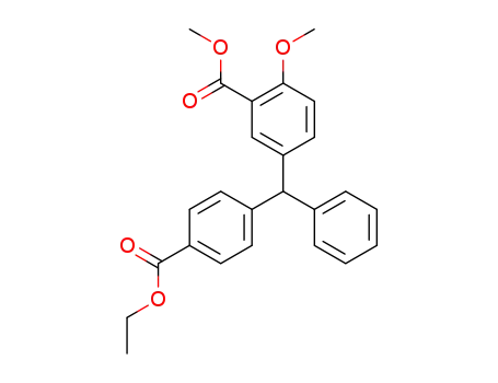 methyl 5-((4-(ethoxycarbonyl)phenyl)(phenyl)methyl)-2-methoxybenzoate