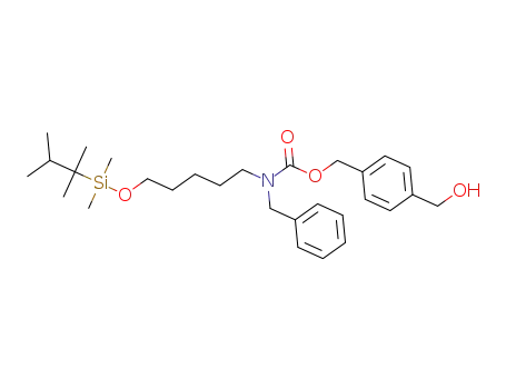 4-(hydroxymethyl)benzyl N-benzyl-N-(5-((2,3-dimethylbutan-2-yl)dimethylsilyloxy)pentyl)carbamate