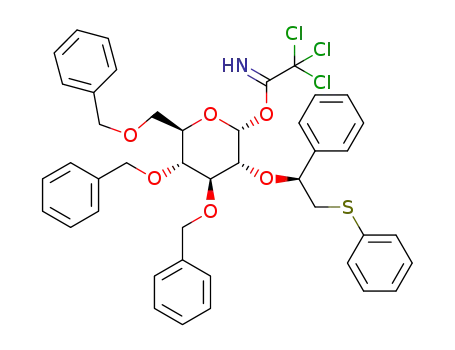 3,4,6-tri-O-benzyl-2-O-{(1S)-phenyl-2-phenylsulfanyl-ethyl}-α-D-glucopyranosyl trichloroacetimidate