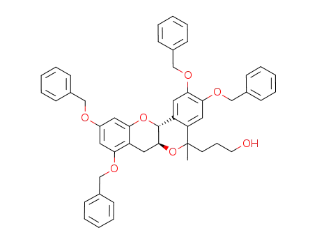 (6aS,12aR)-3-(2,3,8,10-tetrabenzyloxy-5-methyl-5,6a,7,12a-tetrahydro-isochromeno[4,3-b]chromen-5-yl)-propan-1-ol