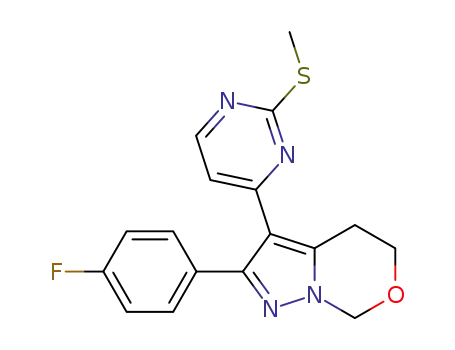 2-(4-fluorophenyl)-4,5-dihydro-3-[2-(methylthio)-4-pyrimidinyl]-7H-pyrazolo[1,5-c][1,3]oxazine