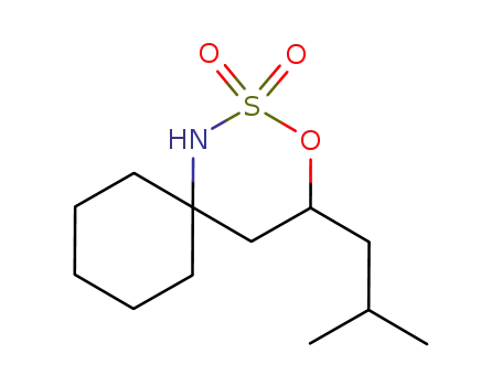 Molecular Structure of 1151967-63-3 (4-(2-methylpropyl)-3-oxa-2-thia-1-azaspiro[5.5]undecane-2,2-dioxide)