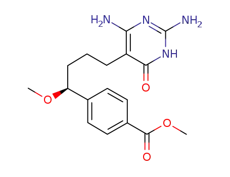 methyl (S)-4-(4-(2,4-diamino-6-oxo-1,6-dihydropyrimidin-5-yl)-1-methoxybutyl)benzoate