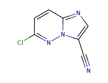 Molecular Structure of 123531-54-4 (6-CHLORO-IMIDAZO[1,2-B]PYRIDAZINE-3-CARBONITRILE)