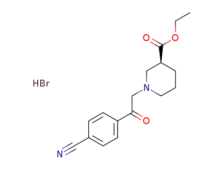 ethyl (3S)-1-[2-(4-cyanophenyl)-2-oxoethyl]piperidine-3-carboxylate hydrobromide
