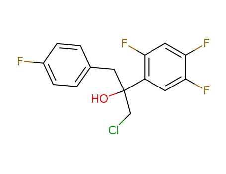 Molecular Structure of 1000180-66-4 (1-chloro-2-(2,4,5-trifluorophenyl)-3-(4-fluorophenyl)propan-2-ol)